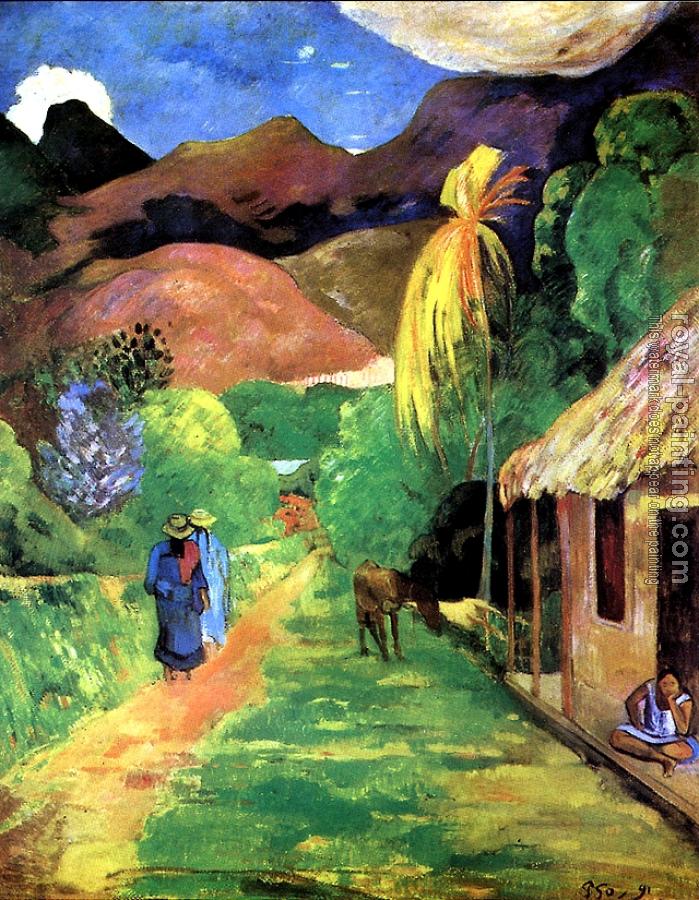 Paul Gauguin : Street in Tahiti